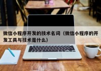 微信小程序开发的技术名词（微信小程序的开发工具与技术是什么）